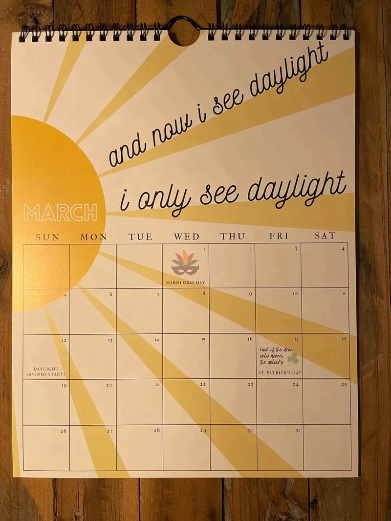 2024 Taylor Swift Låttexter kalender