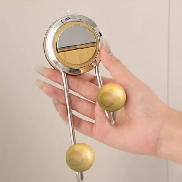 No-Drill Double Hook Suction Cup Hook