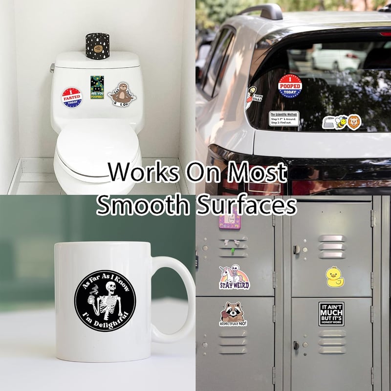 ✨ Set of 130 Pcs Funny Saying Stickers