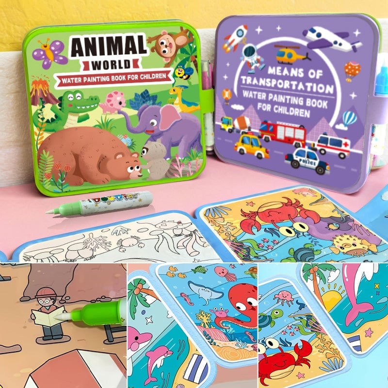 Kinder Cartoon Wasserfarben-Malbuch