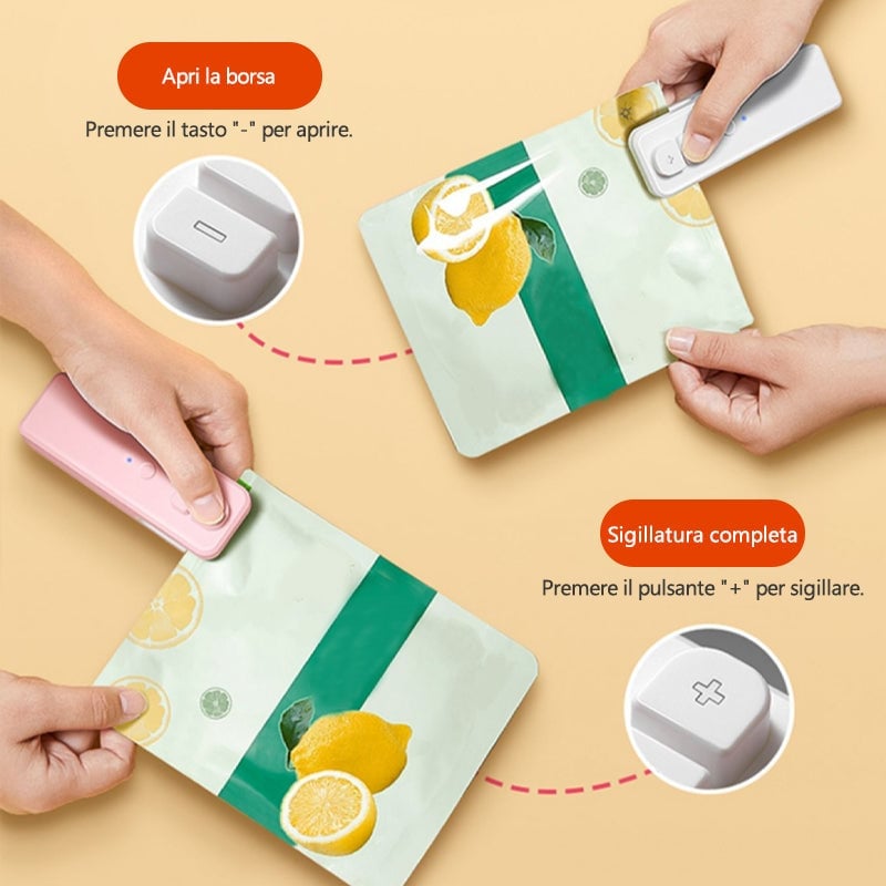 Mini sigillante portatile ricaricabile