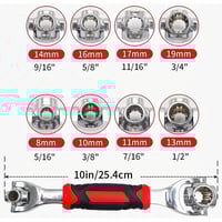 52 in 1 Universal 360° drehbarer Kopf Gummigriff Steckschlüssel