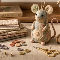 Charming Patchwork Mouse DIY Kit