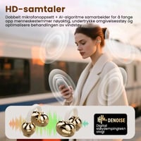 Fasjonable klipp-på trådløse hodetelefoner