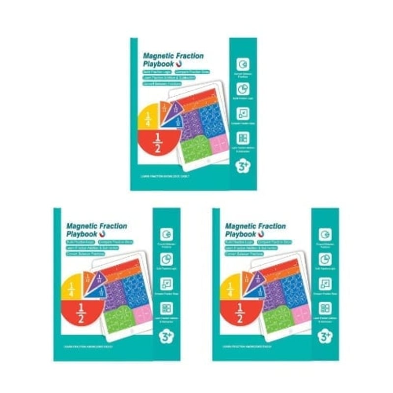 Montessori Magnetic Book Fraction Puzzle For Children