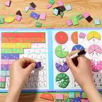 Montessori Magnetic Book Fraction Puzzle Designed for Kids