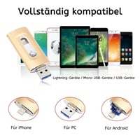 3-in-1 USB-Stick mit hoher Kapazität und Fingerabdruckschutz