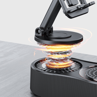 360° Adjustable Phone Stand with Built-in Bluetooth Speaker