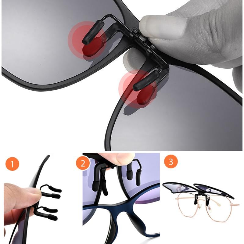 Nya polariserade solglasögon med clip-on flip-up