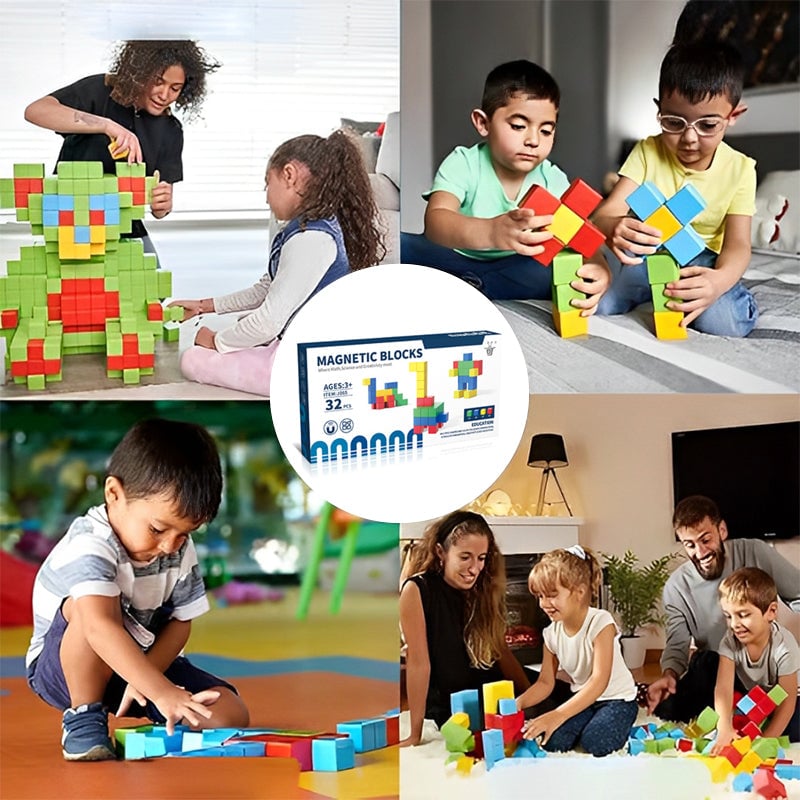Magnetic Blocks Set for Toddlers & Kids