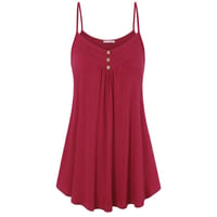 V-ringad enfärgad camisole