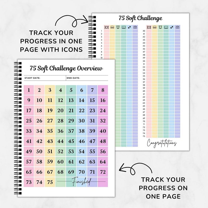 75 Challenges Planner Book