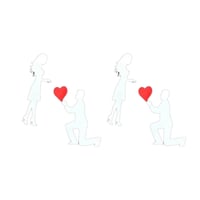 Koppelstickers Autosticker: Romantische Huwelijksaanzoekdecoratie