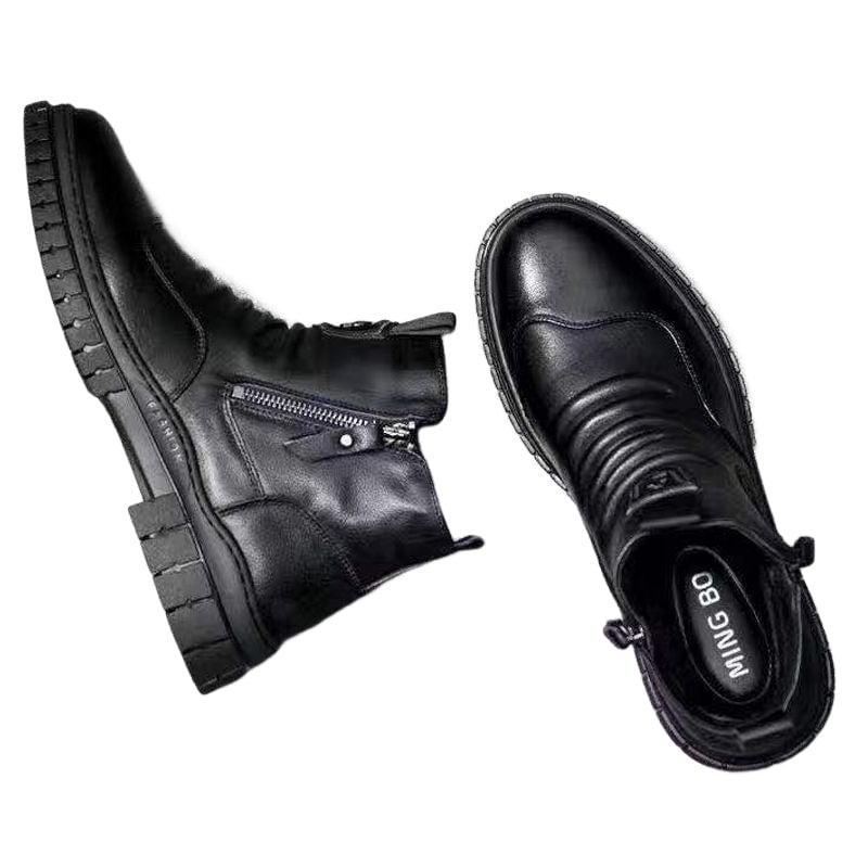 Martin-laarzen met handreliëf en rits voor heren