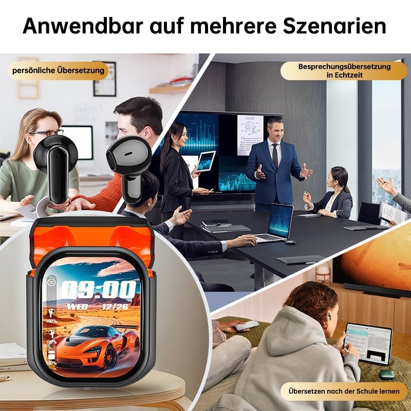 👂HD-Farbbildschirm, intelligente Rauschunterdrückung, Kopfhörer mit KI-Übersetzung