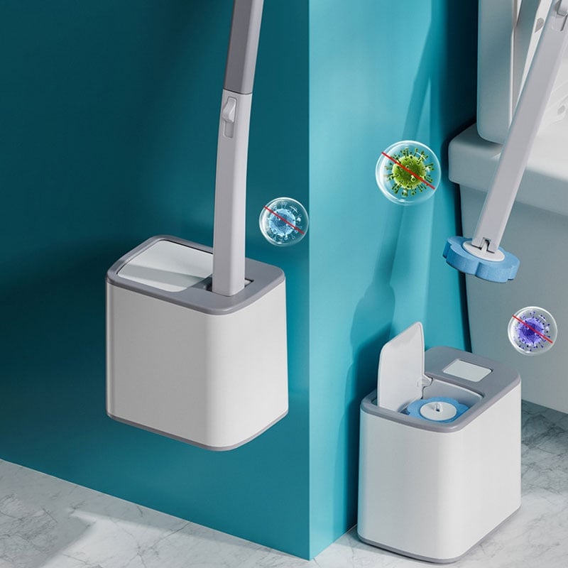 Einweg-Toilettenbürstenset mit austauschbaren Bürstenköpfen