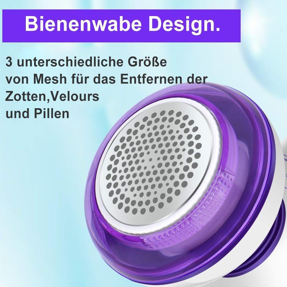 Tragbarer Strickwollekugel- Entferner, mit Konvertierungsstecker