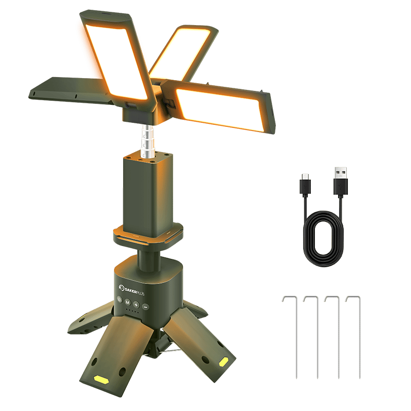 SakerPlus Camping Lantern with Four Led Lamps