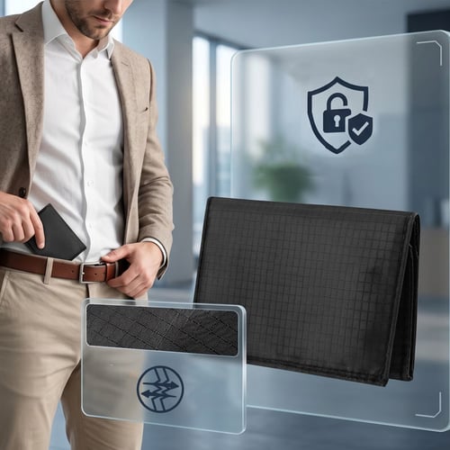 RFID-blocking tactical belt wallet for cards
