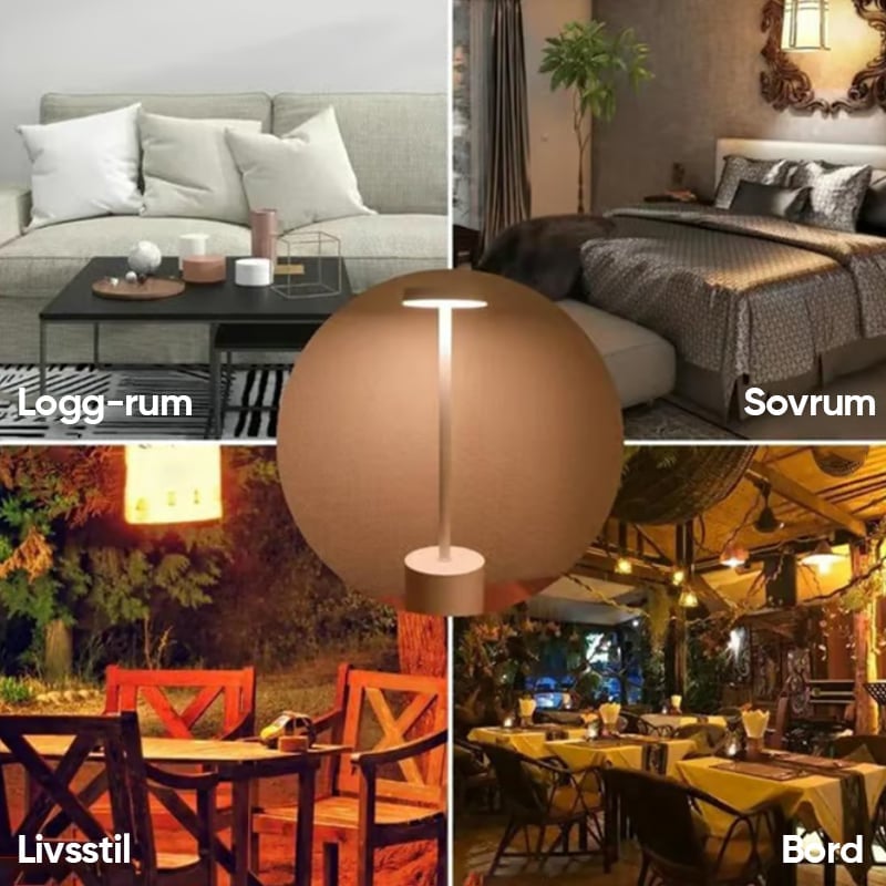 Bärbar uppladdningsbar LED-bordslampa