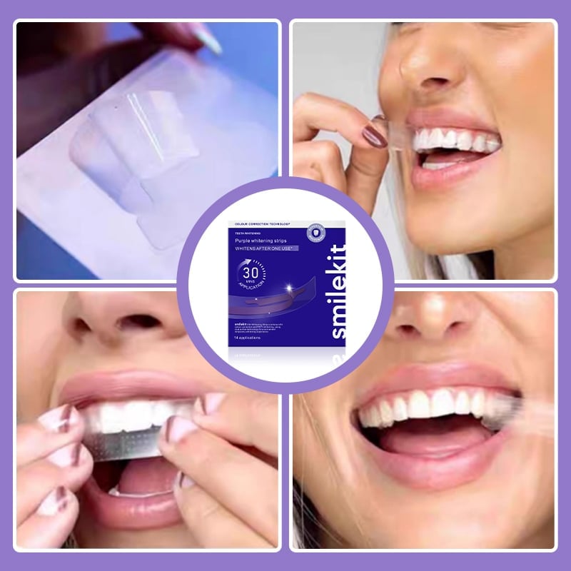 Teeth Whitening Strips with Advanced Color Correcting Technology