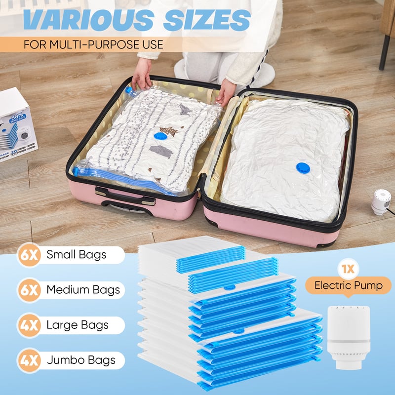 Saker Vacuum Storage Bags with Electric Pump