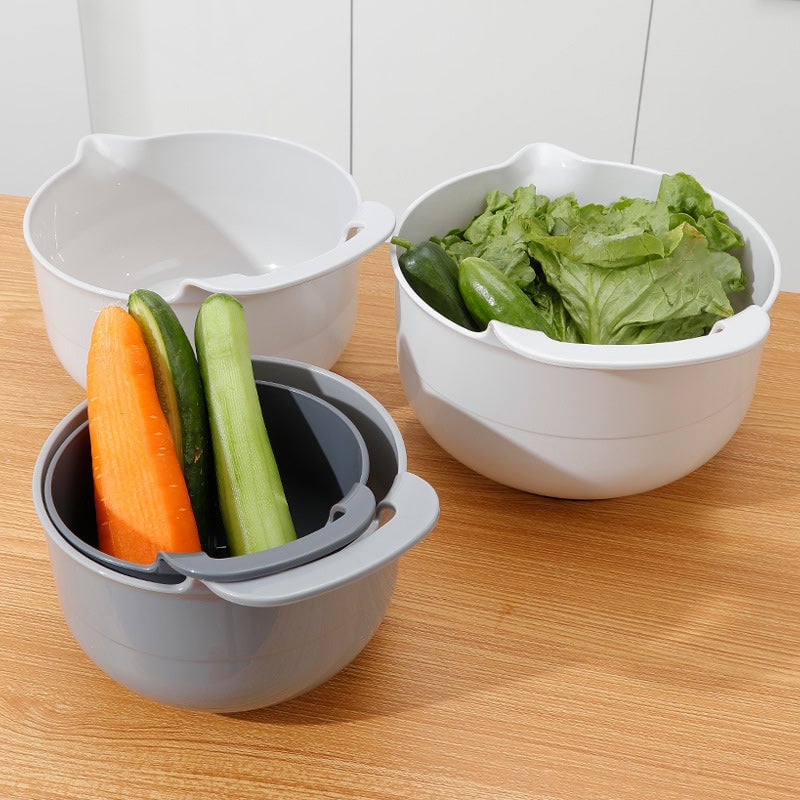 4 Piece Nesting Plastic Mixing Bowl Set