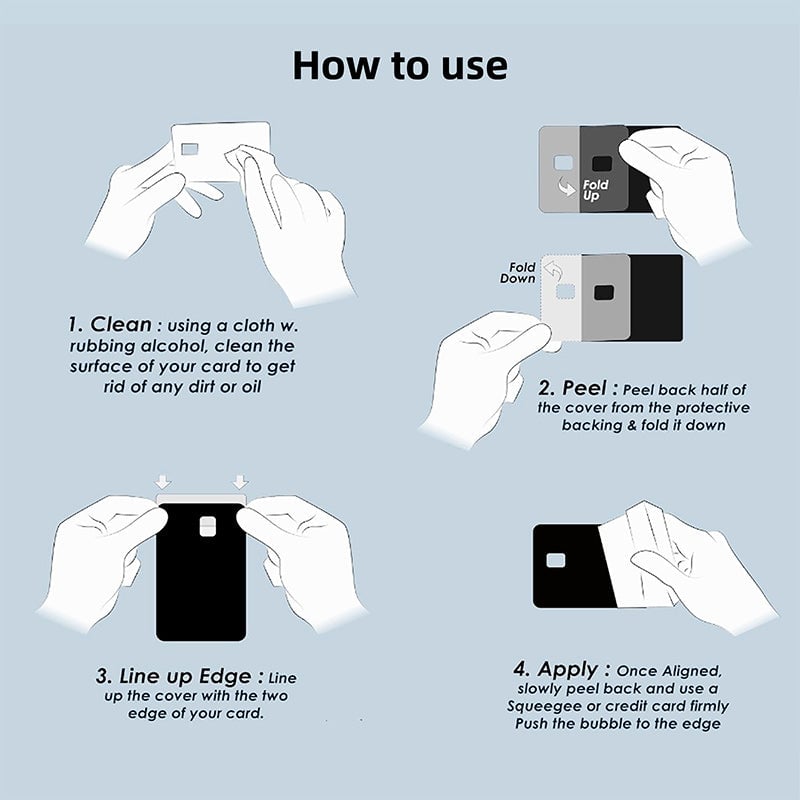 【Sale】Set of 4 Credit Card Skin Vinyl Stickers