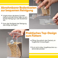 Automatischer auslaufsicherer transparenter Vogelfutterspender