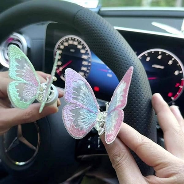 Embroidery Fragrance Butterfly Car Decoration