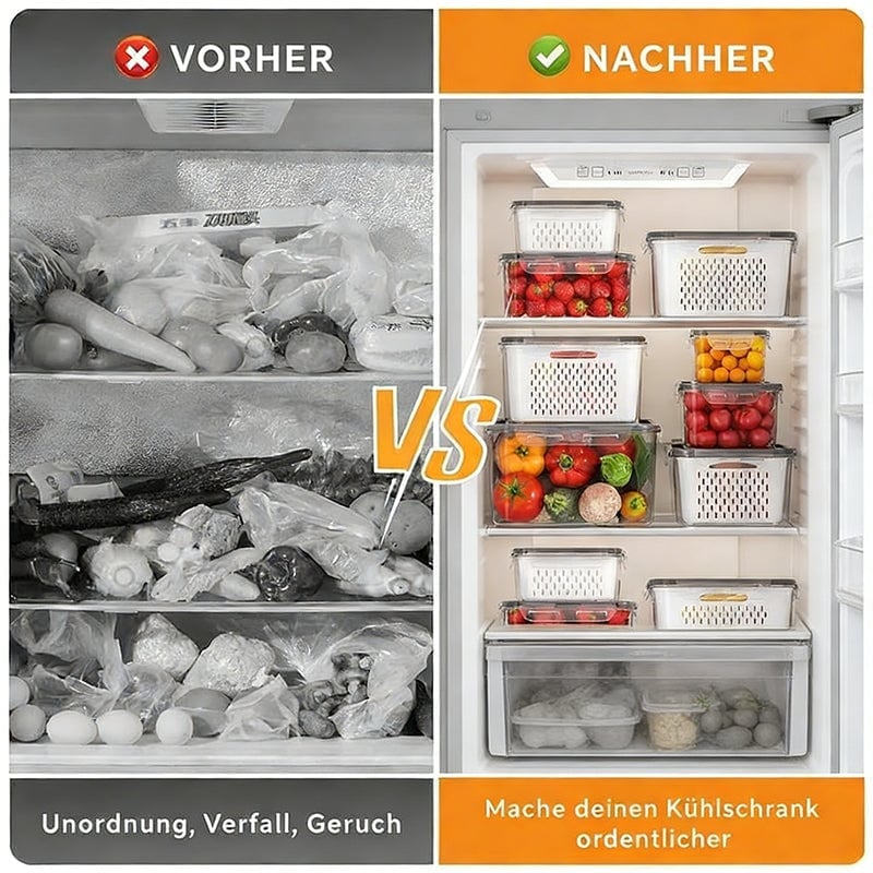 Frischhalteboxen für den Kühlschrank mit abnehmbarem Sieb