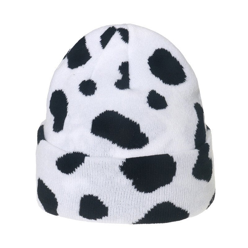 Warm Animal Print Knit Hat
