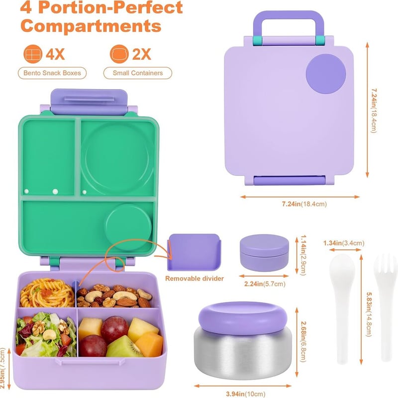 Kids Insulated Leakproof Bento Lunch Box