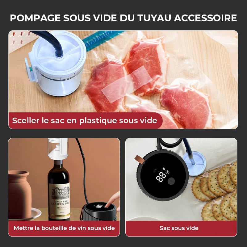 Kit de Scelleur Sous Vide Électrique pour Bocaux Mason