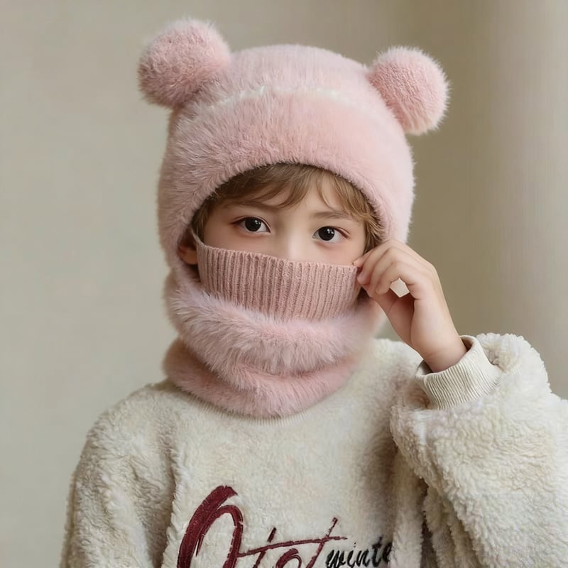 ❄️ 4-in-1 Winter Warmth Integrated Kids' Hooded Hat