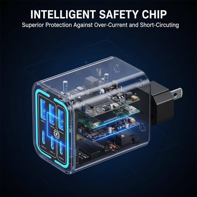 Sakerplus® 50W Multi-Port USB Fast Charger