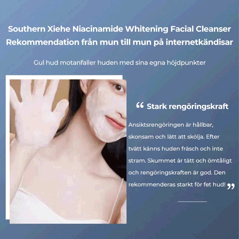 Niacinamid blekande ansiktsrengöring