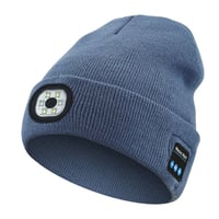 Bluetooth-Mütze mit LED-Licht & abnehmbaren Lautsprechern