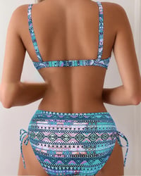 Zestaw Bikini Seksowny z Etnicznym Wzorem