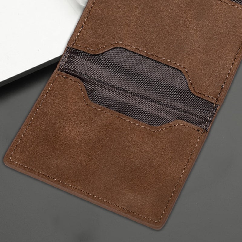 Anti-magnetic RFID card holder with zipper for men