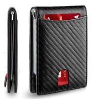 Genuine Leather Anti-theft Swipe Card Holder