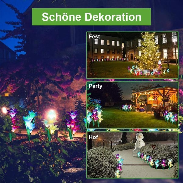 Solarbetriebene LED-Pfahlpflanze