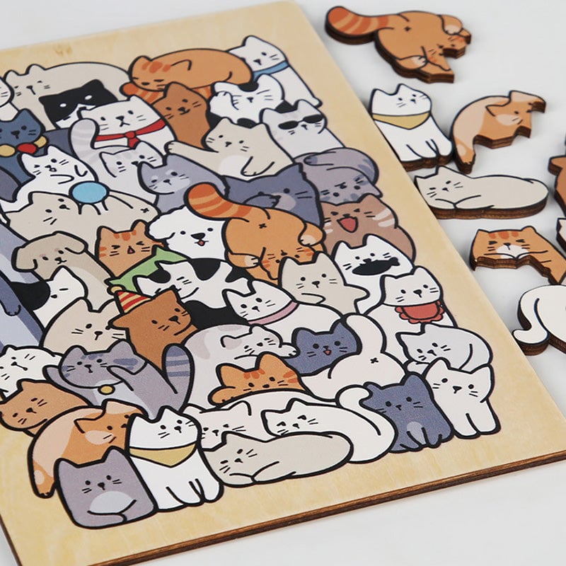 Tier-Stapelspiel Holzpuzzle Lernspielzeug Set