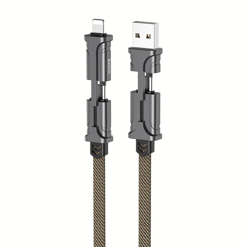 4-in-1-Schnellladekabel aus Nylongeflecht