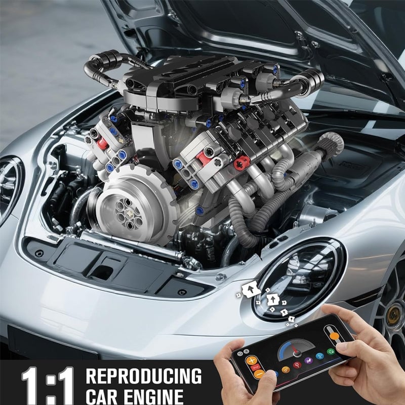 Sakerplus® V8 Working Car Engine Kit