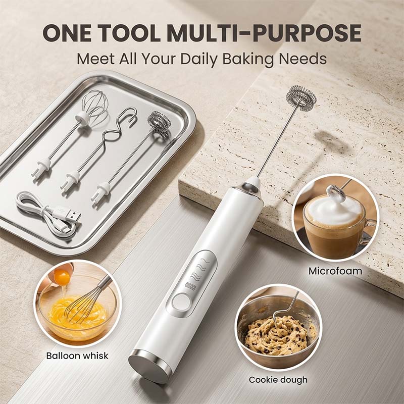 Electric Milk Frother & Egg Beater – 304 Stainless Steel