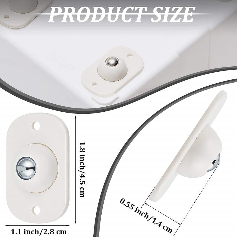 360° Furniture Sticky Mini Mobile Swivel Wheels