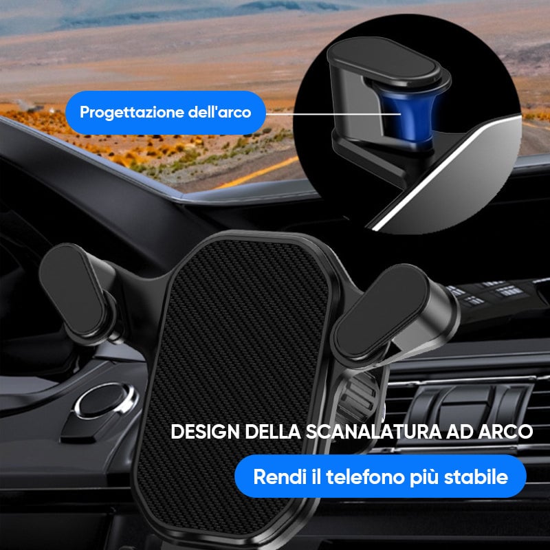 Staffa per telefono cellulare da auto con montaggio a gancio