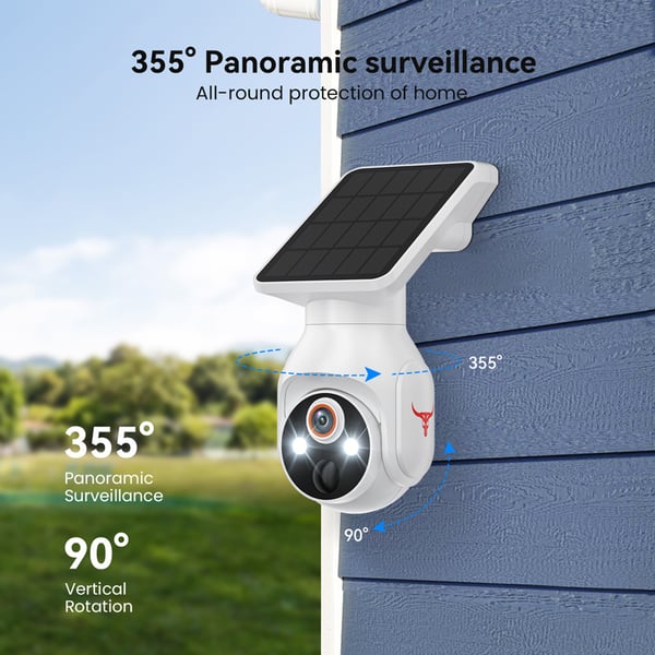 Solar powered color night vision camera