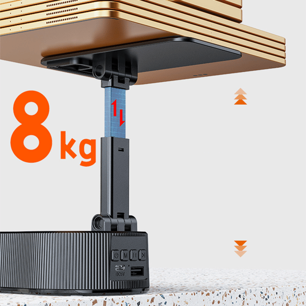 360° Adjustable Phone Stand with Built-in Bluetooth Speaker